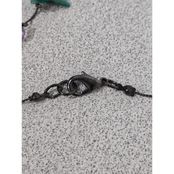 Multicolored Stones And Beads Long Single Strand Necklace 33" - Picture 3 of 4